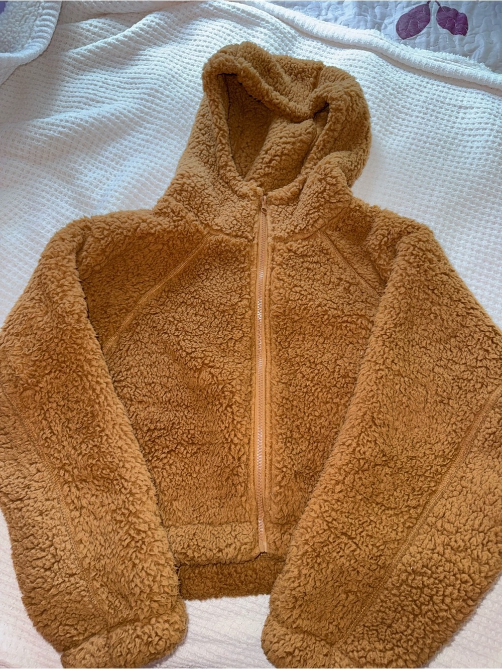 wild fable Teddy Sherpa Hooded Jacket - Caramel